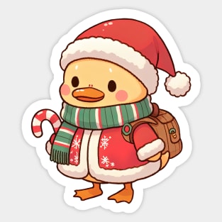 Cute Christmas Duck Sticker